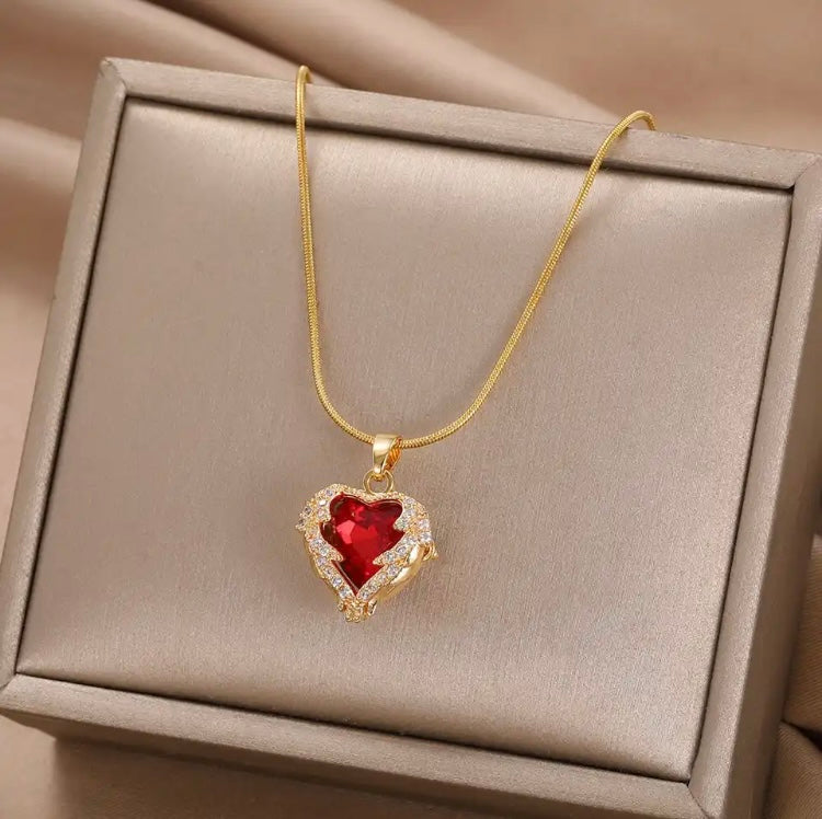 Crystal Heart Necklace