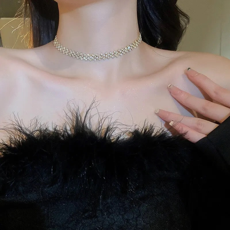 Rhinestone Choker Necklace