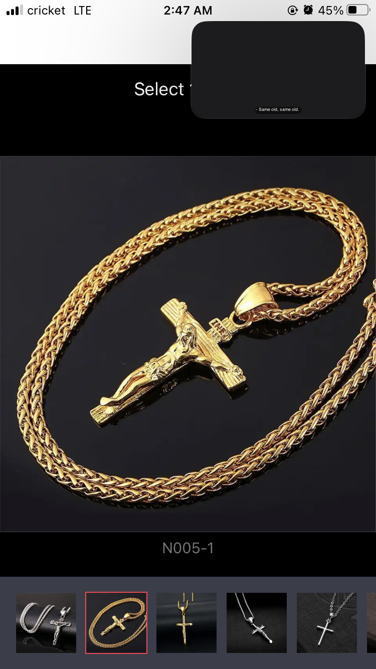 Jesus Cross Necklace